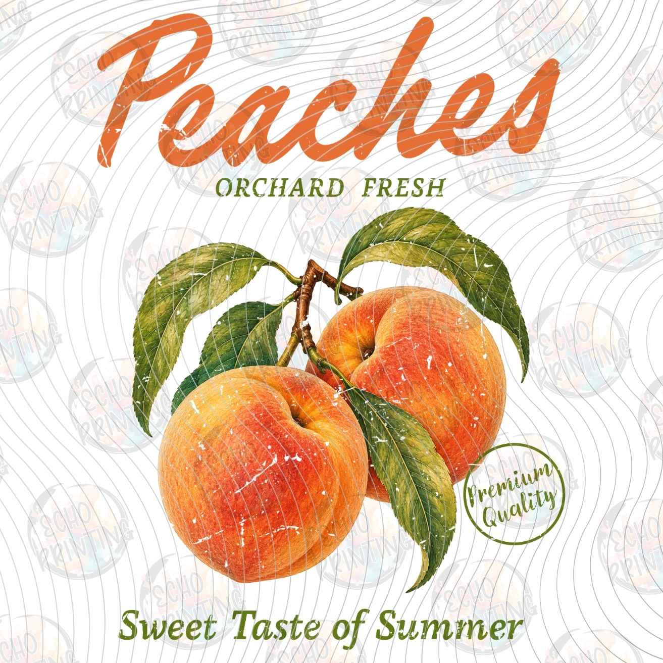 FRTS 104 - PEACHES VINTAGE FRUIT LABEL