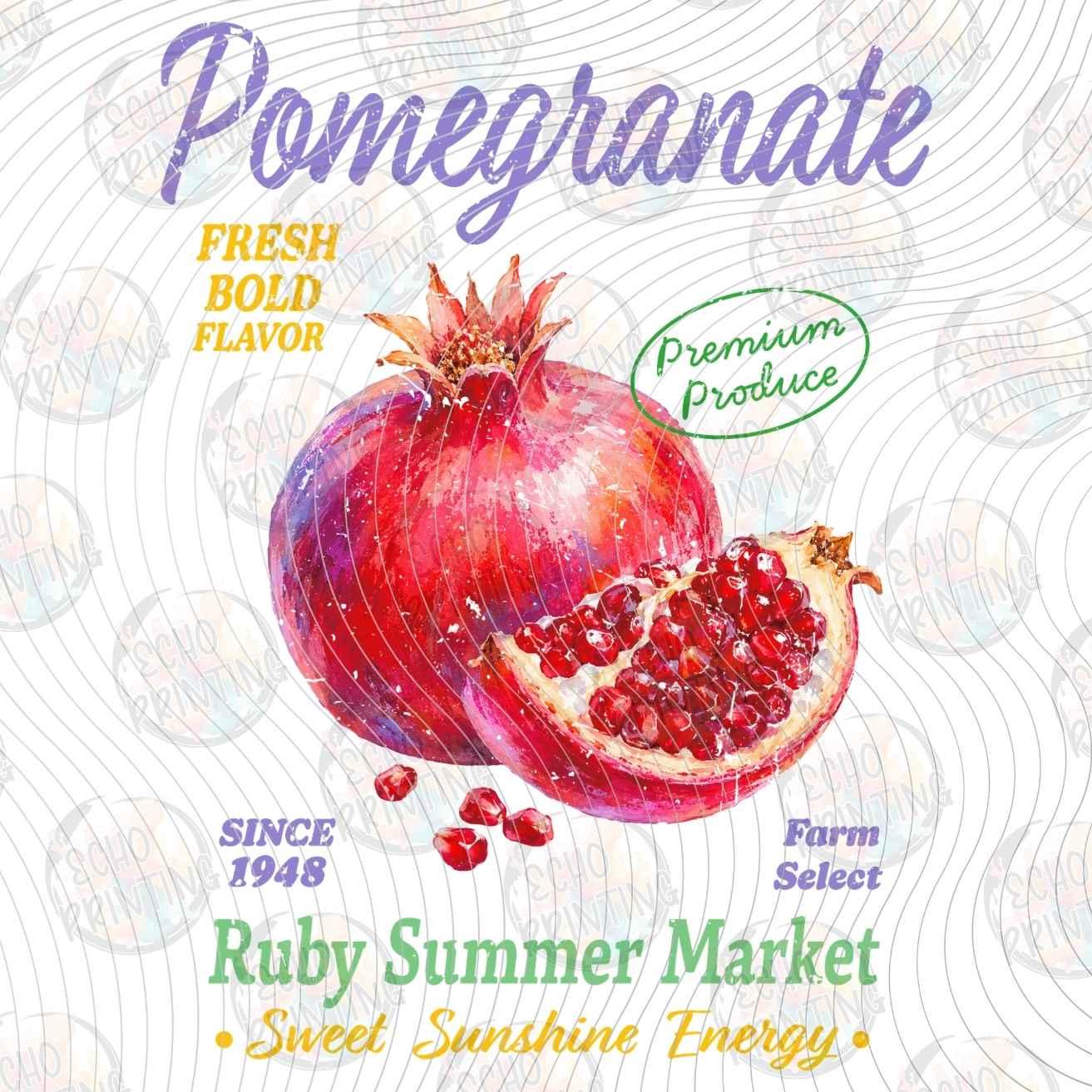 FRTS 105 - POMEGRANATE VINTAGE FRUIT LABEL