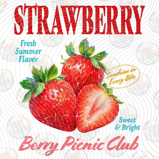 FRTS 107 - STRAWBERRY VINTAGE FRUIT LABEL
