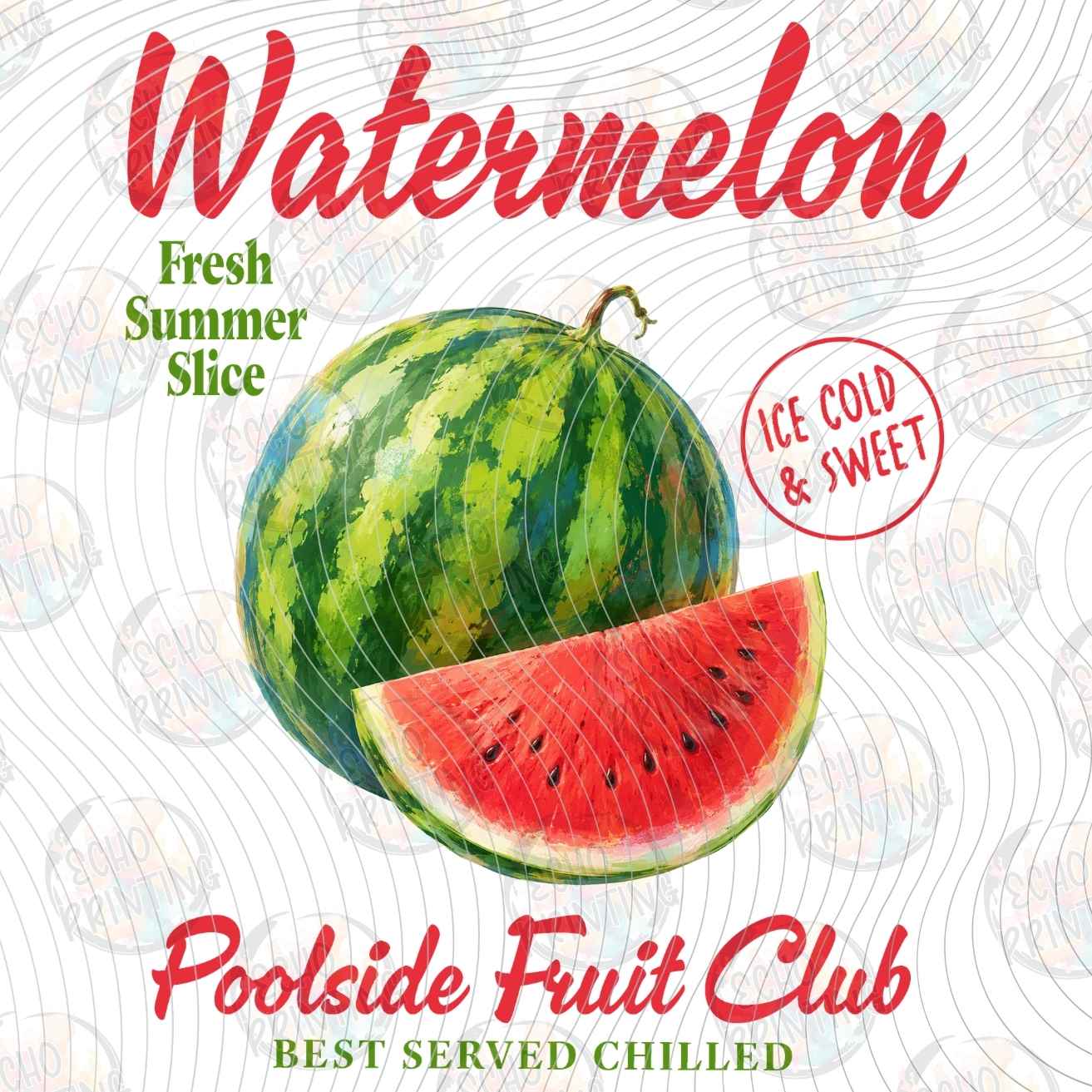 FRTS 108 - WATERMELON VINTAGE FRUIT LABEL