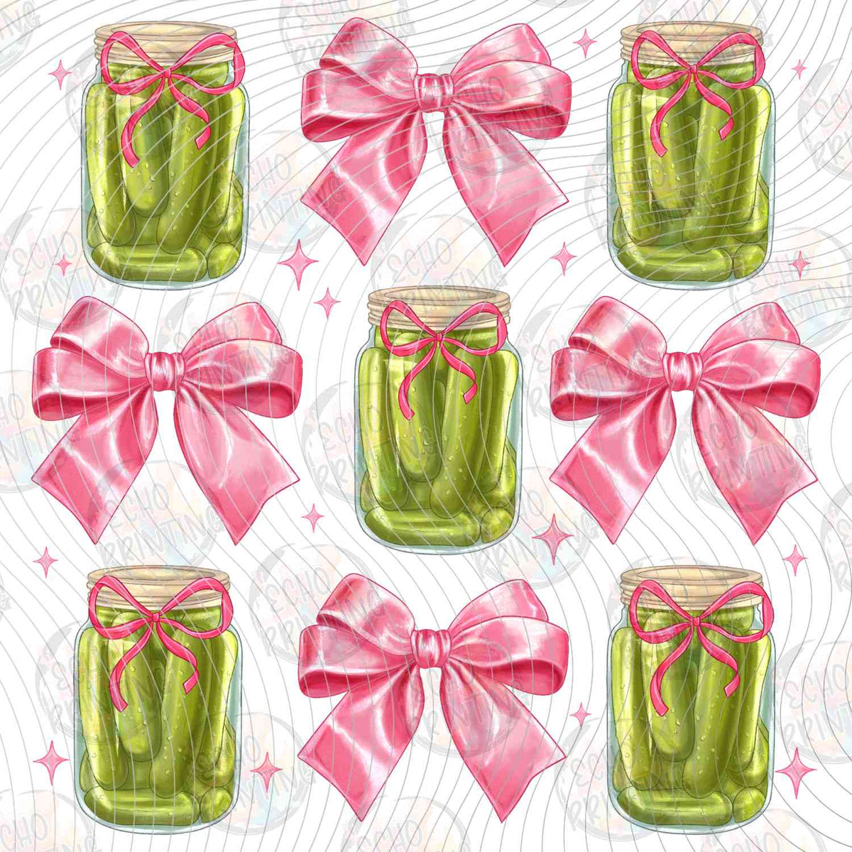 FRTS 37 - PICKLE JARS AND PINK BOWS PATTERN