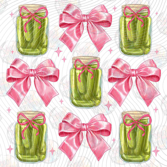 FRTS 37 - PICKLE JARS AND PINK BOWS PATTERN