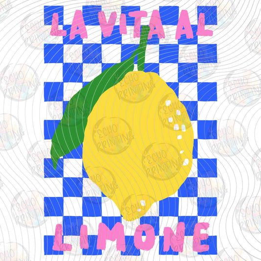 FRTS 47 - LIMONE ON BLUE CHECKERBOARD
