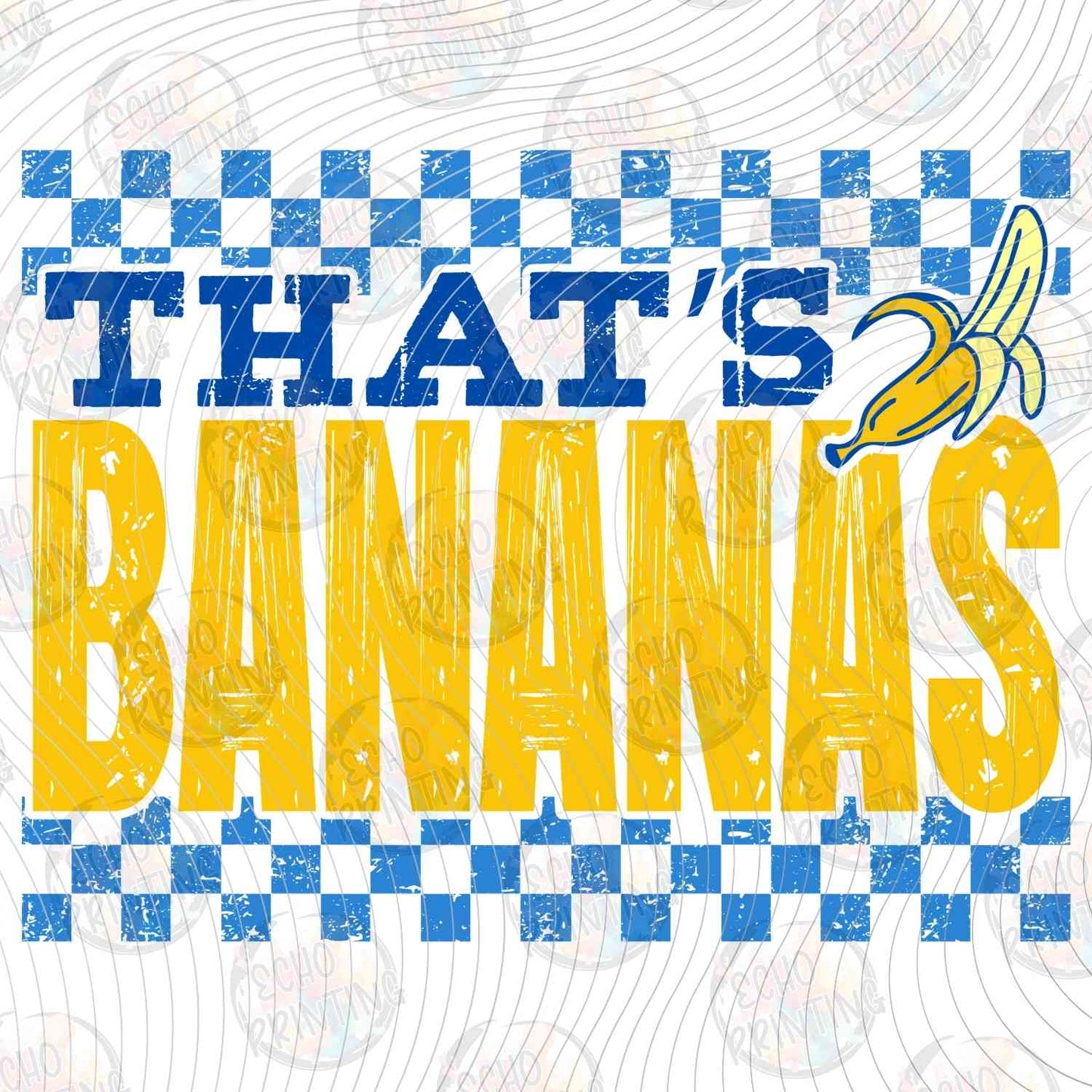 FRTS 63 - THATS BANANAS BLUE CHECKERBOARD