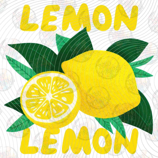 FRTS 79 - LEMON WITH LEAVES TYPOGRAPHY