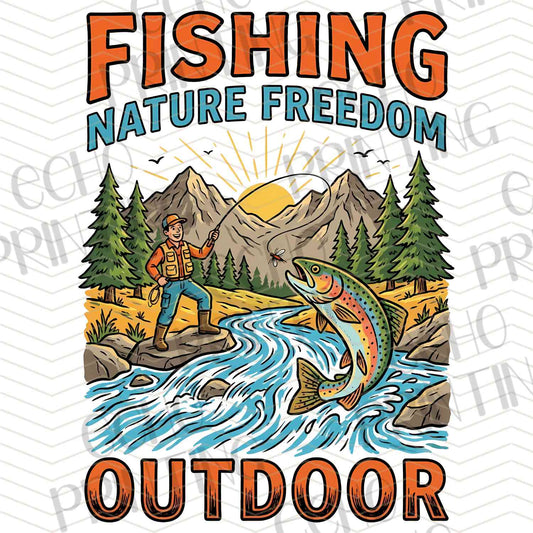 FSHT 298 - FISHING NATURE FREEDOM OUTDOOR