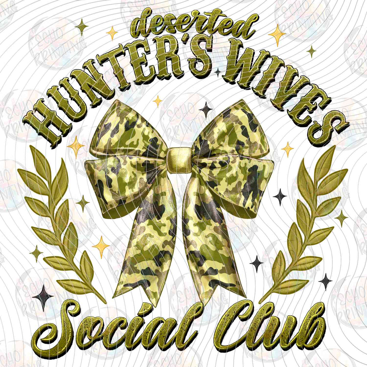 FSHT 304 - HUNTERS WIVES SOCIAL CLUB CAMO BOW