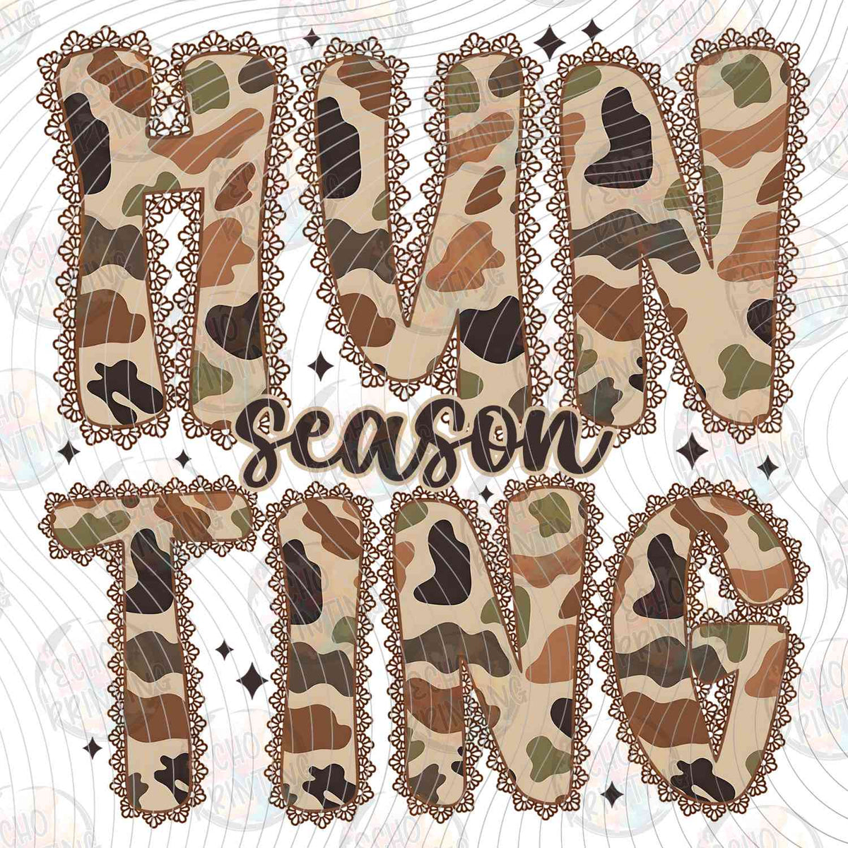 FSHT 308 - HUNTING SEASON LEOPARD PRINT LETTERS