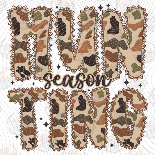 FSHT 308 - HUNTING SEASON LEOPARD PRINT LETTERS