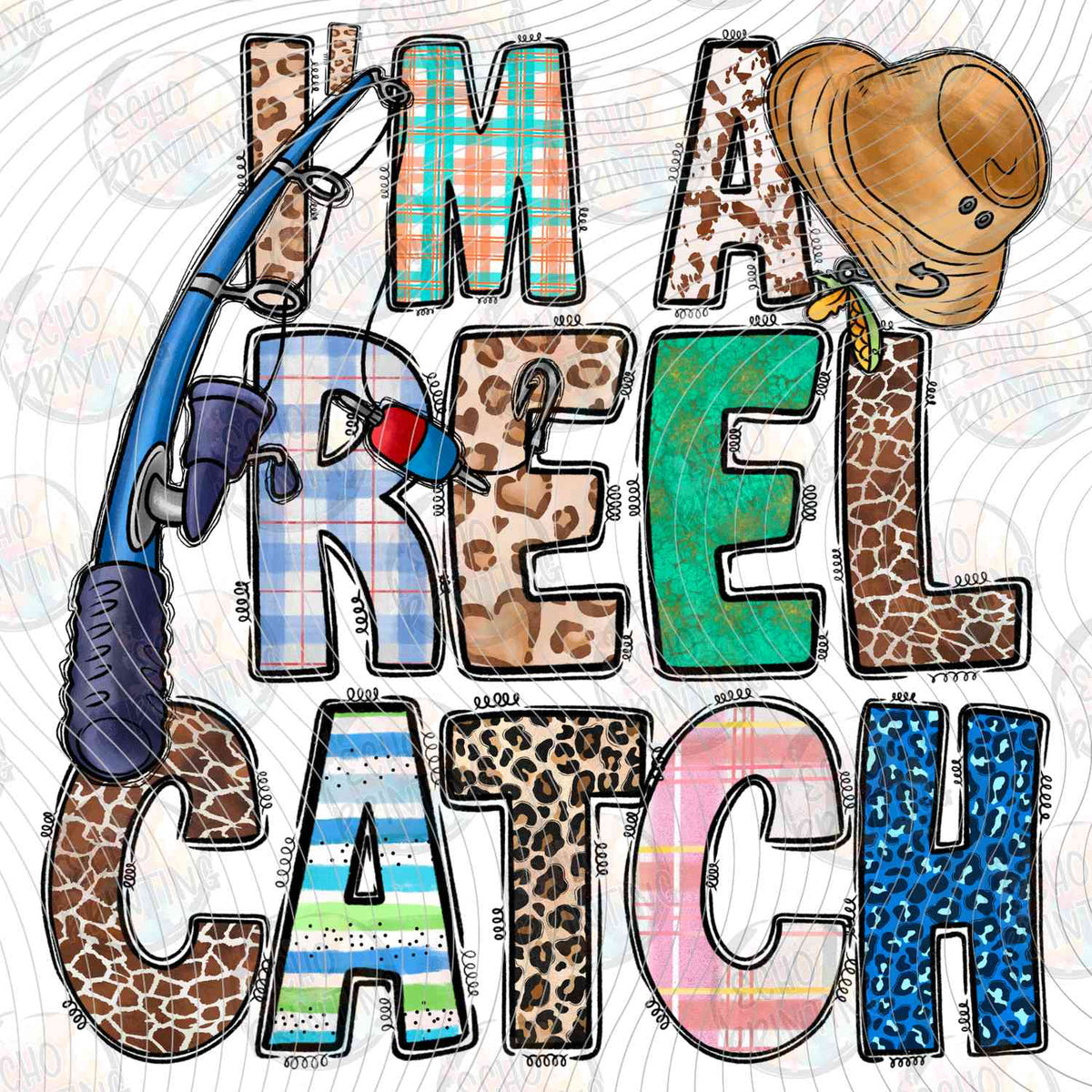 FSHT 315 - IM A REEL CATCH FISHING POLE LURE