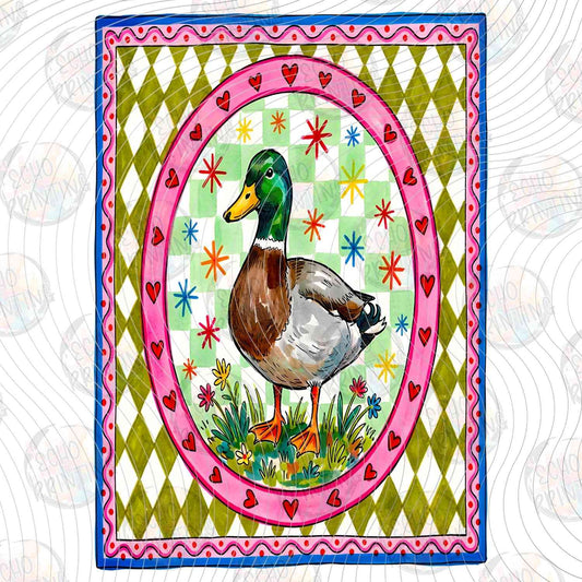 FSHT 319 - MALLARD DUCK IN ARGYLE FRAME
