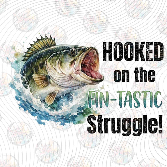 FSHT 324 - HOOKED ON THE FIN TASTIC STRUGGLE BASS FISH