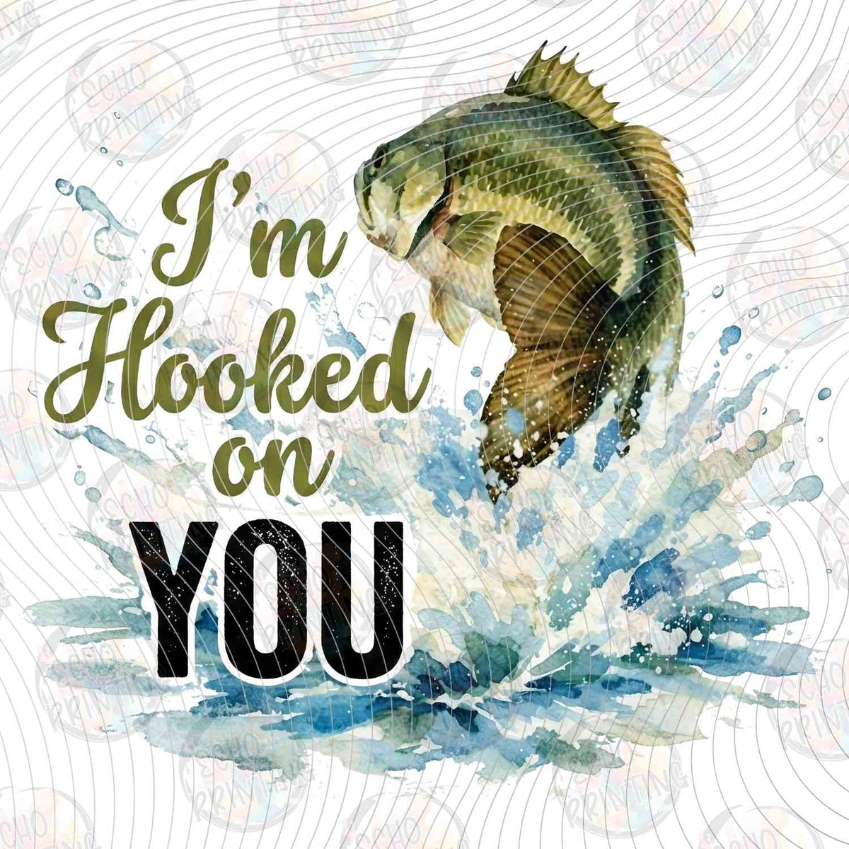 FSHT 327 - IM HOOKED ON YOU BASS FISH