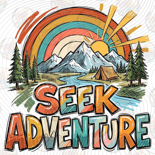 FSHT 357 - SEEK ADVENTURE RAINBOW