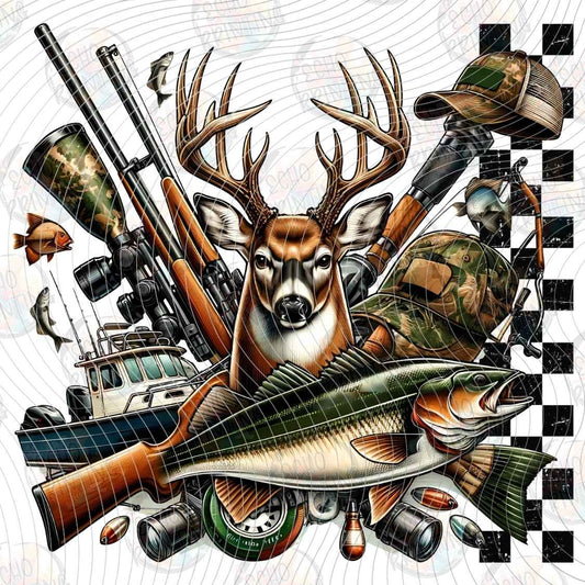 FSHT 370 - DEER FISHING COLLAGE