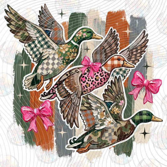 FSHT 372 - FLORAL DUCKS