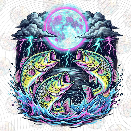FSHT 373 - MOONLIGHT BASS FISH