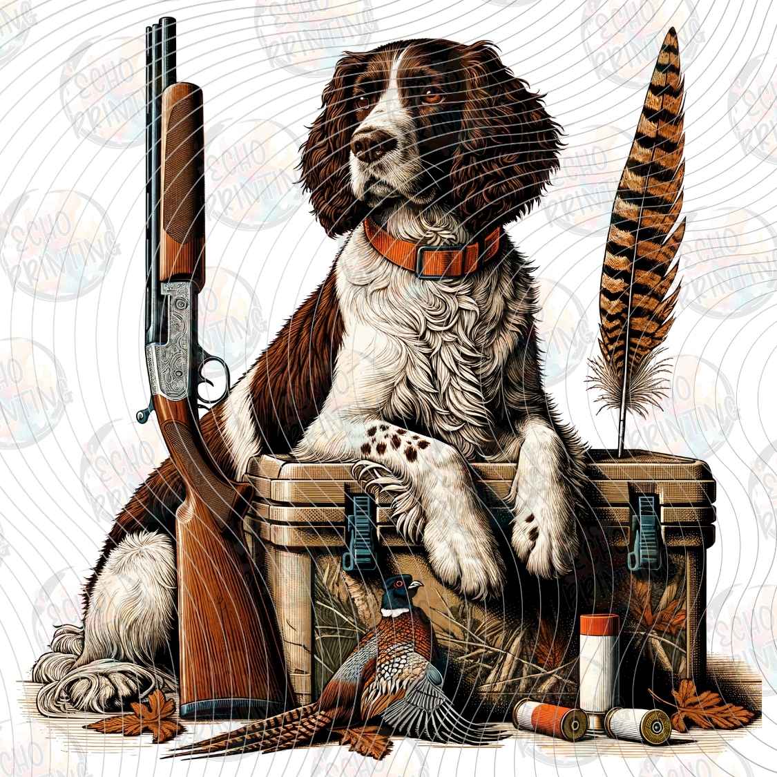 FSHT 403 - HUNTING DOG AND SHOTGUN