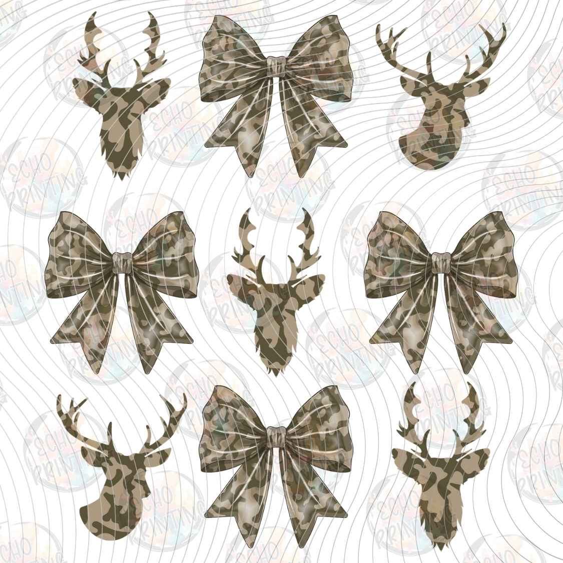 FSHT 455 - CAMO BOWS PATTERN