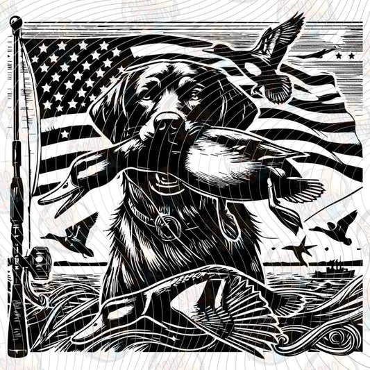 FSHT 460 - PATRIOTIC HUNTER FLAG