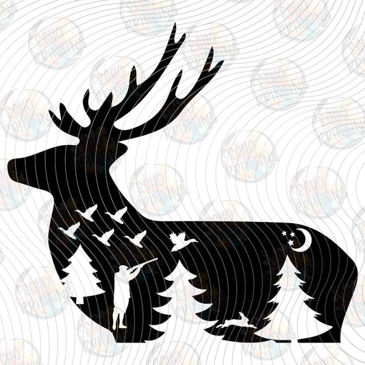FSHT 490 - CAMO BEAR SILHOUETTE