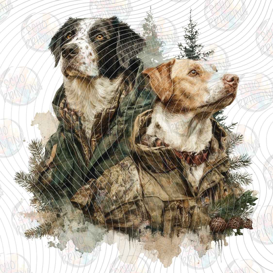FSHT 580 - HUNTING DOGS CAMO