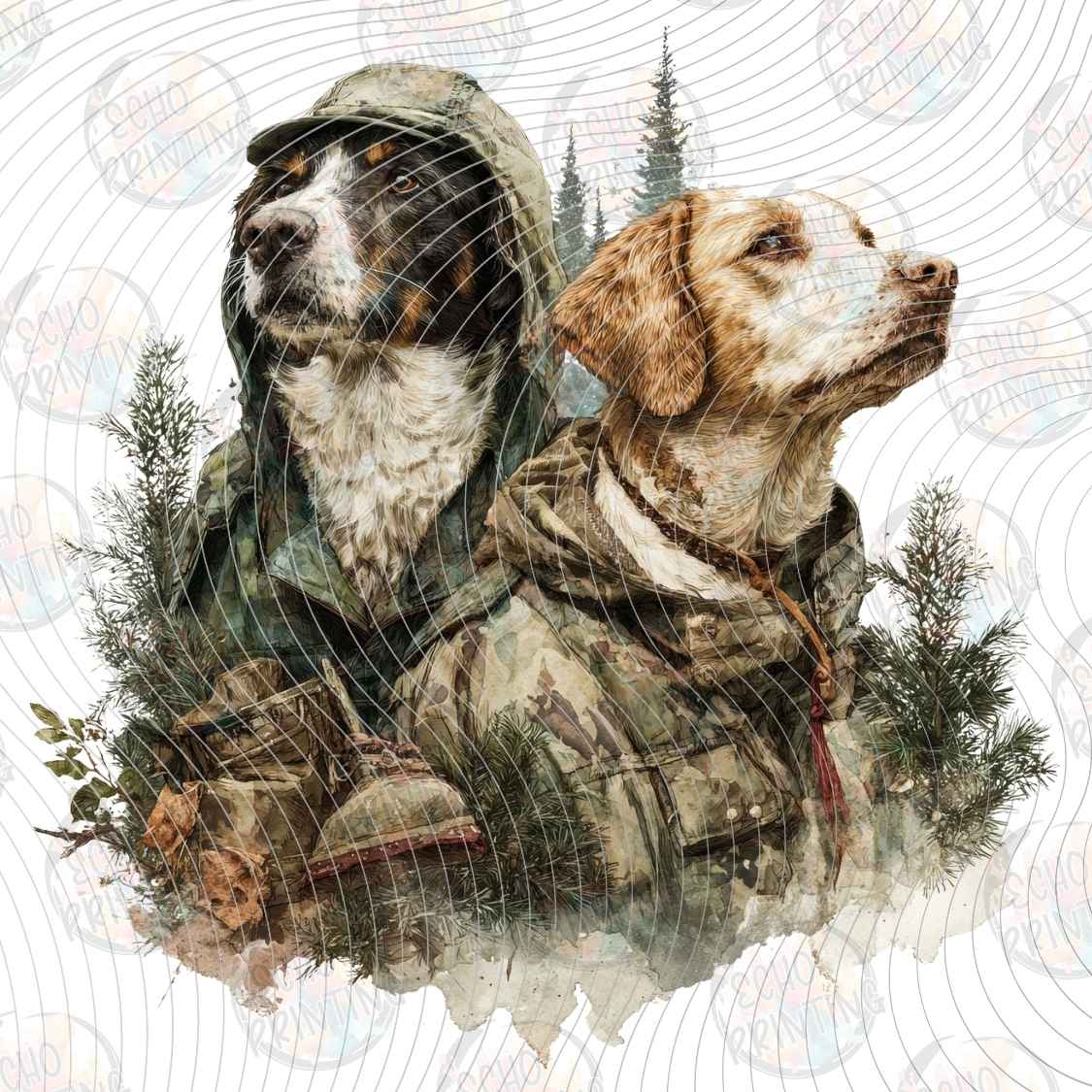 FSHT 587 - HUNTING DOGS CAMO