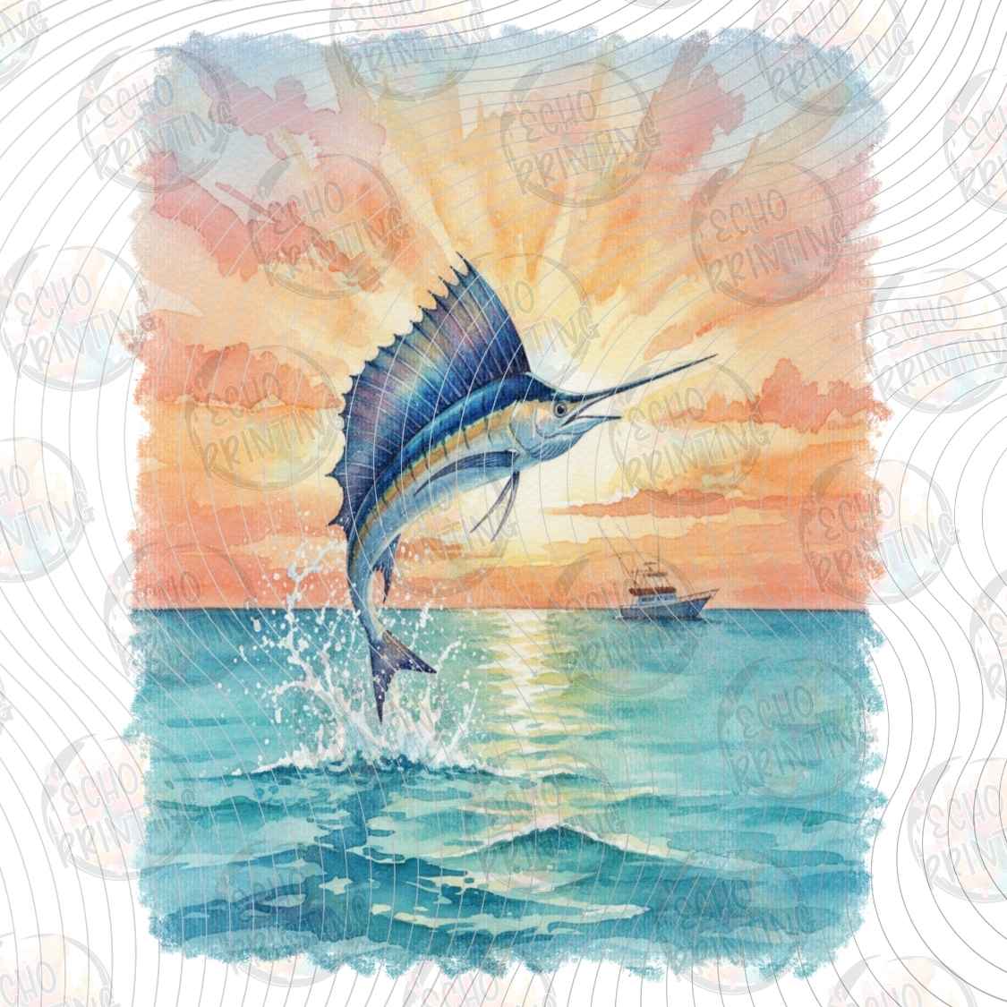 FSHT 594 - MARLIN OCEAN SUNSET