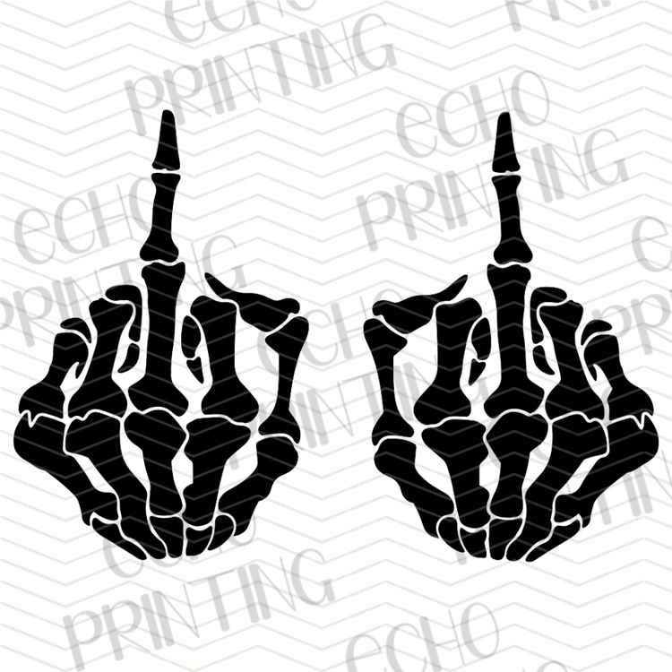 FSSG 1076 - SKELETON MIDDLE FINGERS