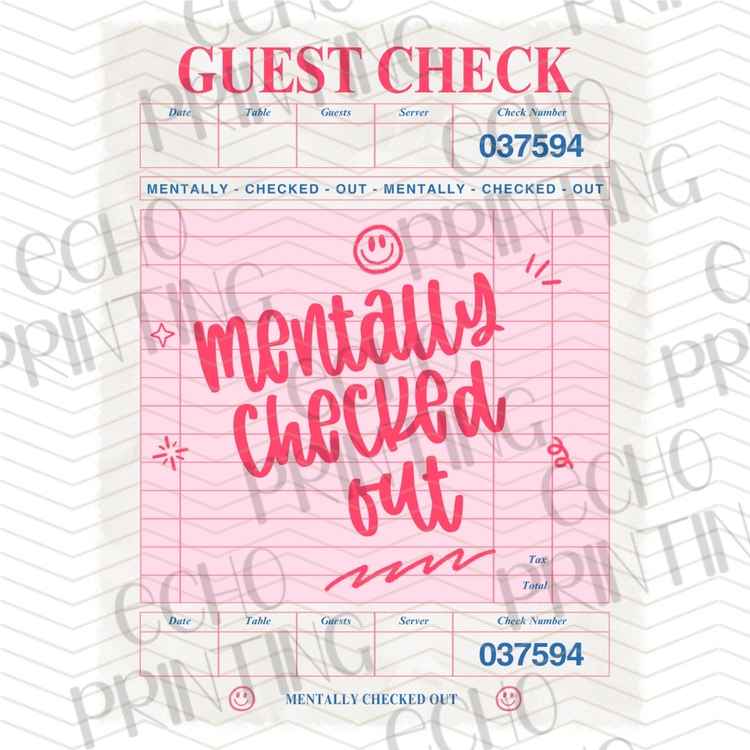 FSSG 1187 - MENTALLY CHECKED OUT