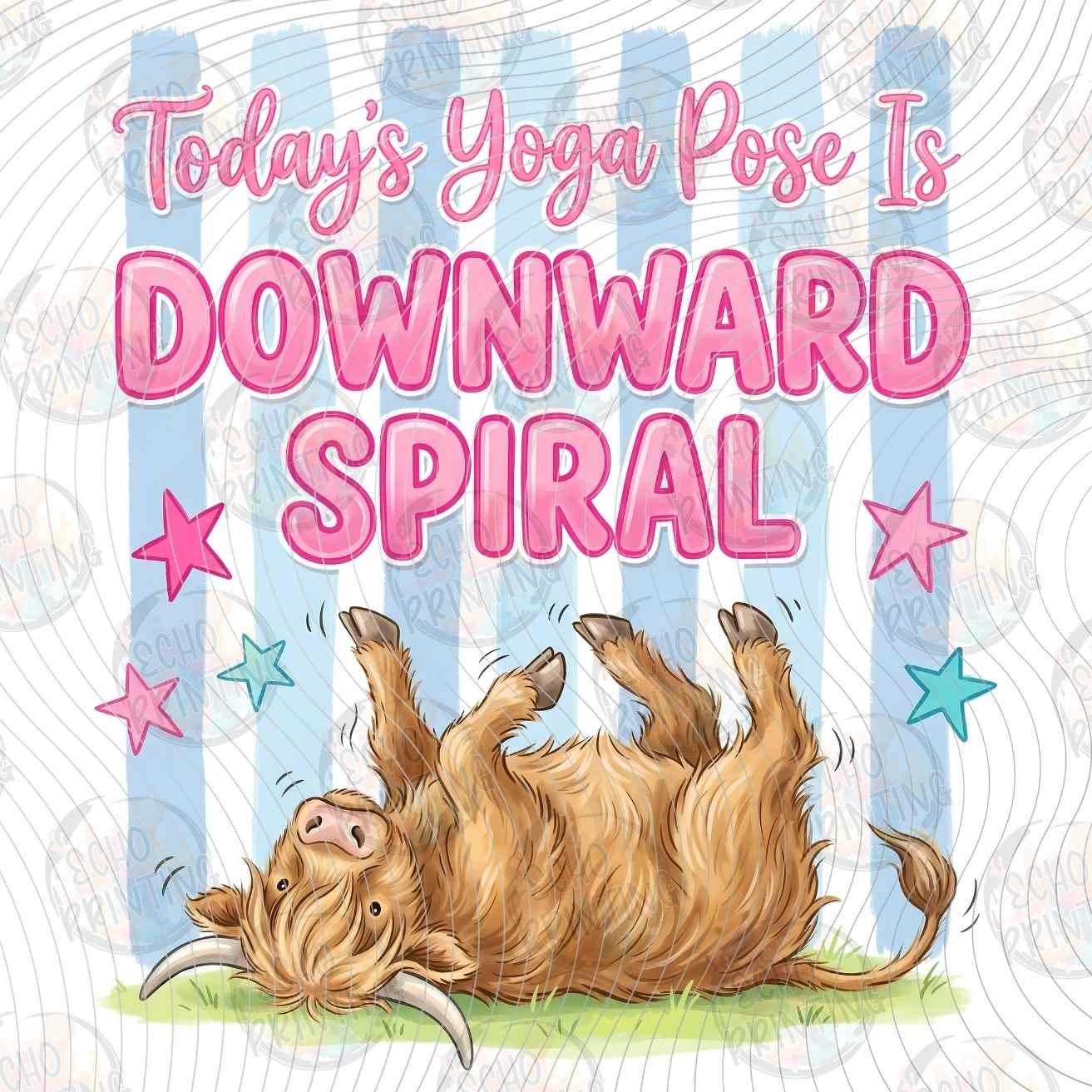 FSSG 1272 - DOWNWARD SPIRAL YOGA HUMOR