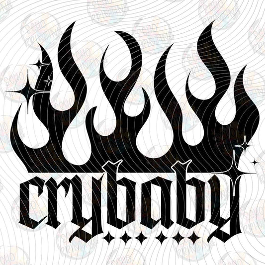 FSSG 1330 - CRYBABY FLAME LETTERING