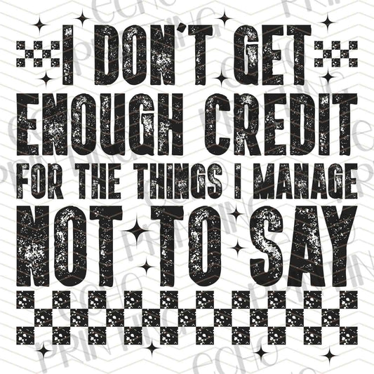 FSSG 512 - I DONT GET ENOUGH CREDIT