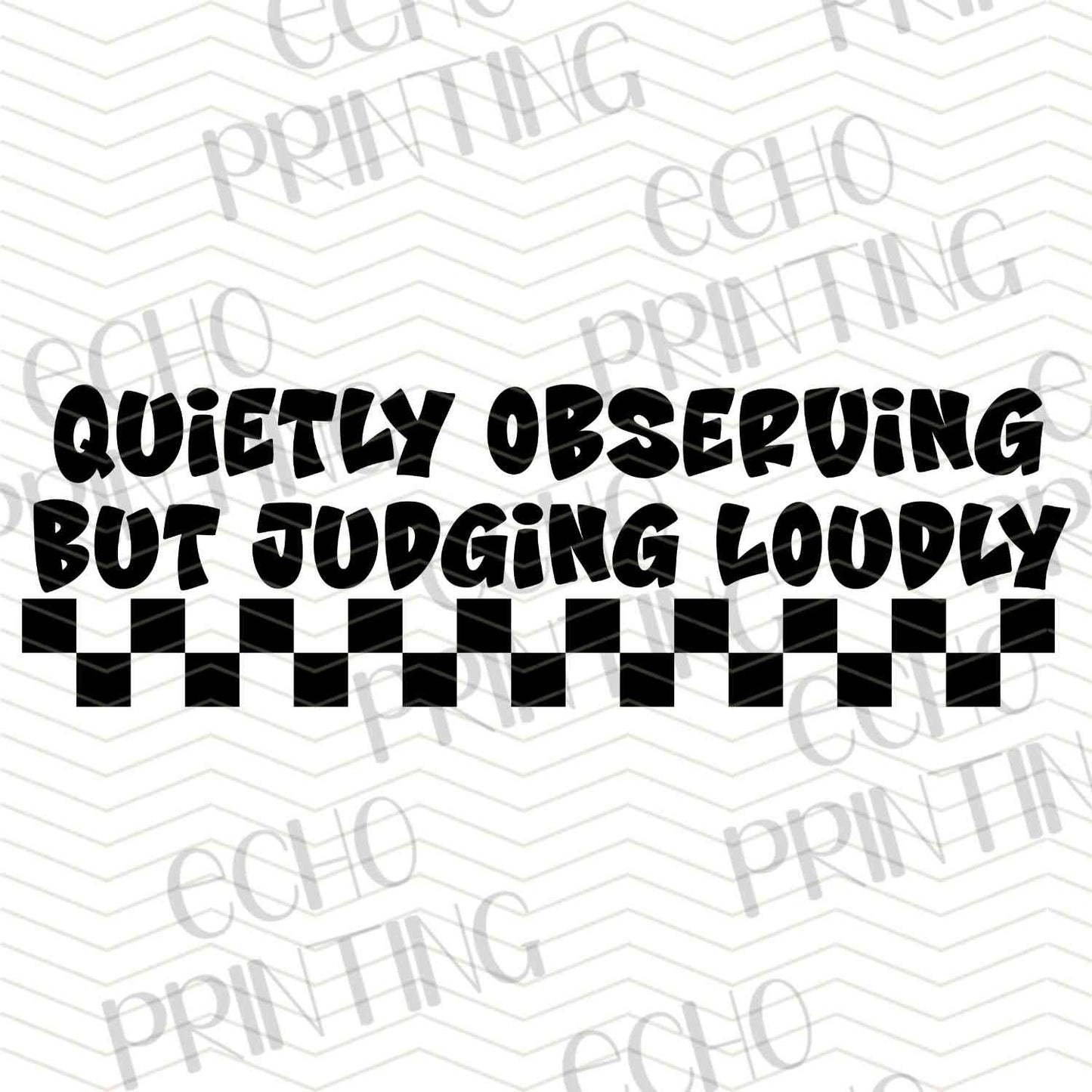 FSSG 560 - QUIETLY OBSERVING BUT JUDGING LOUDLY