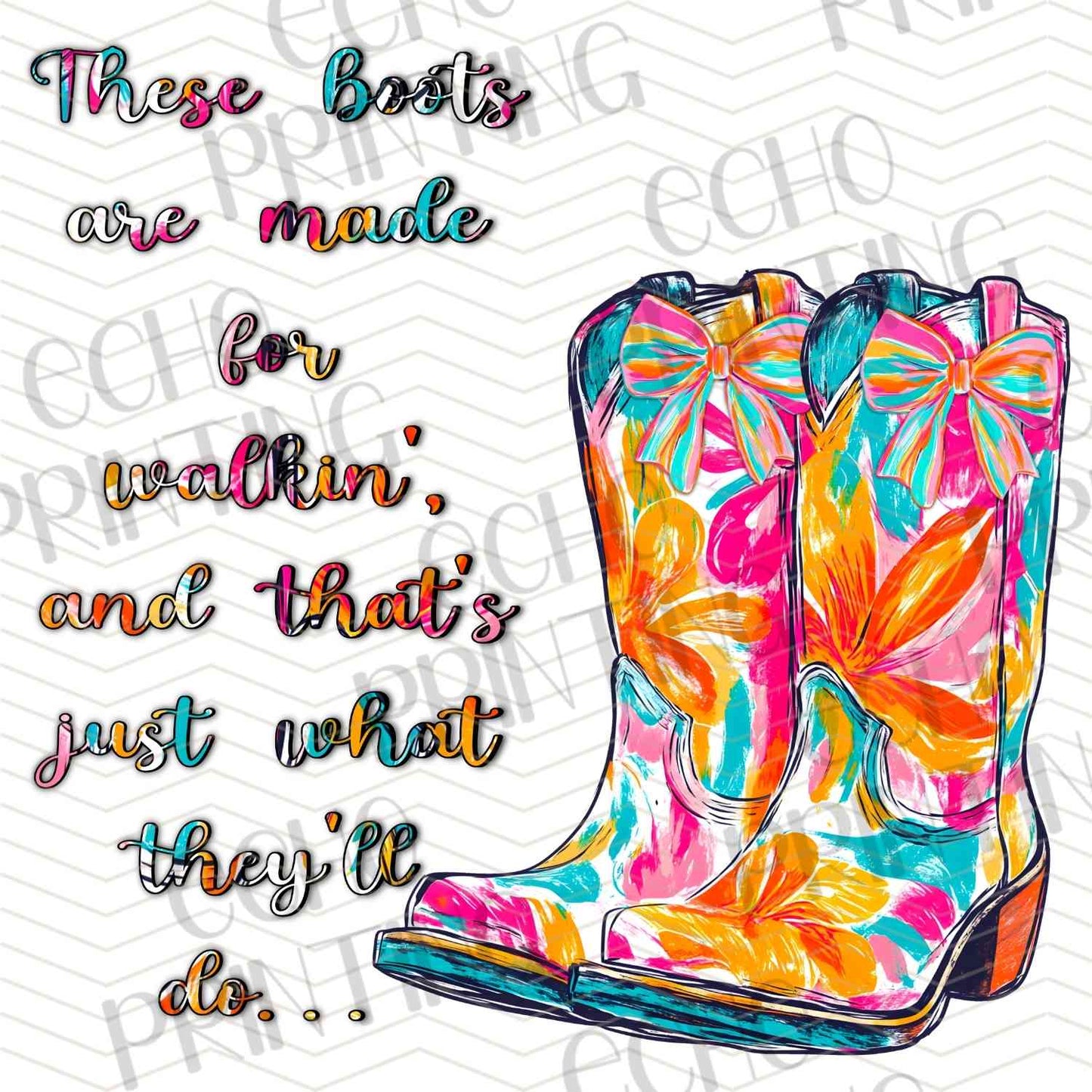 FSSG 582 - COLORFUL BOOTS QUOTE