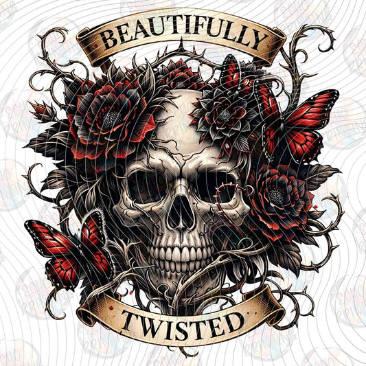 FSSG 706 - BEAUTIFULLY TWISTED SKULL FLORAL