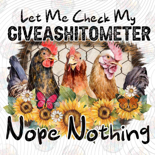 FSSG 715 - LET ME CHECK MY GIVE A SHIT O METER NOPE NOTHING CHICKENS