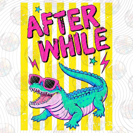 FSSG 732 - AFTER WHILE CROCODILE PINK TEXT