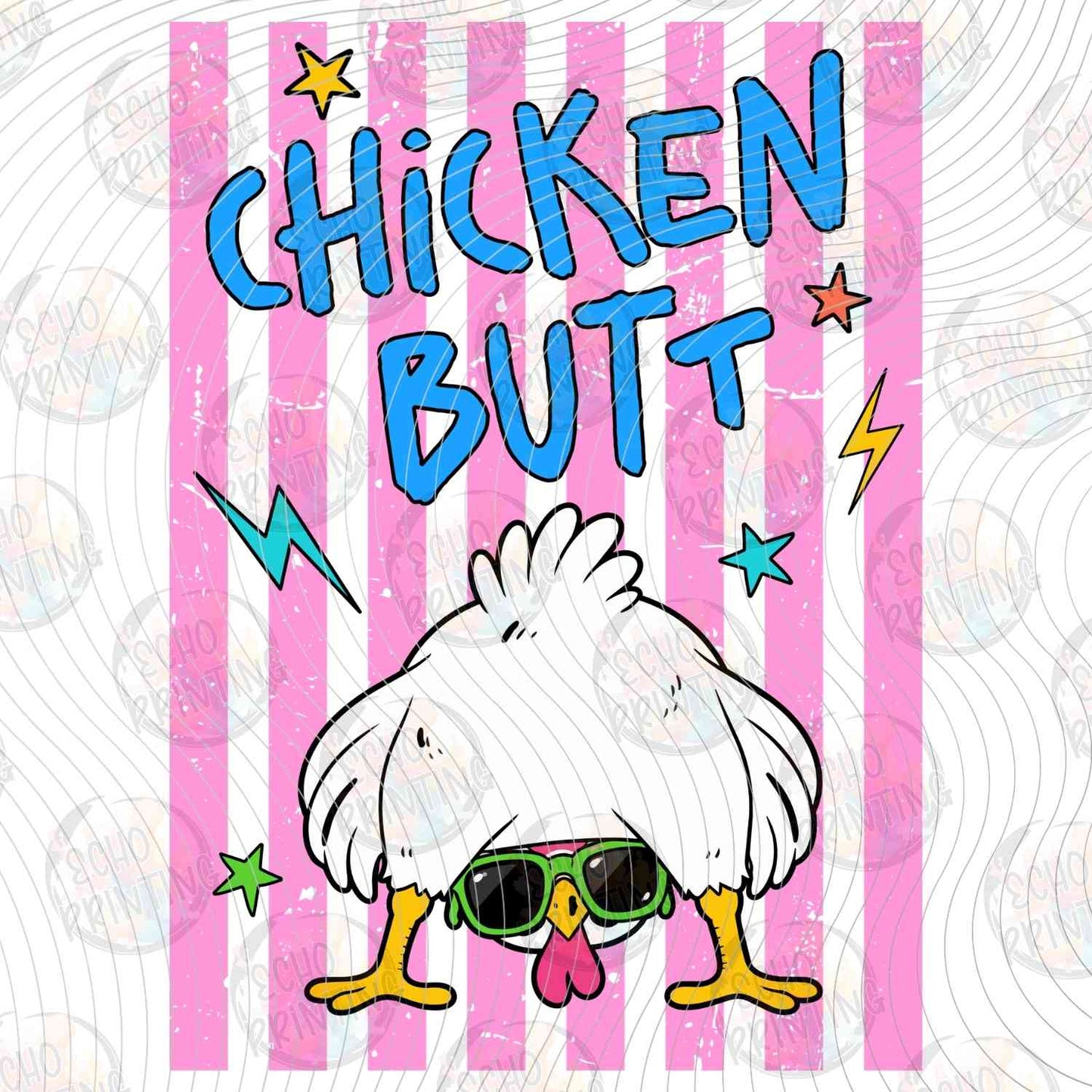 FSSG 737 - CHICKEN BUTT WITH PINK STRIPES