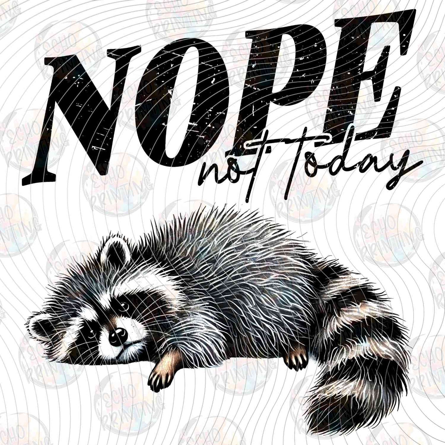 FSSG 767 - NOPE NOT TODAY SLEEPING RACCOON