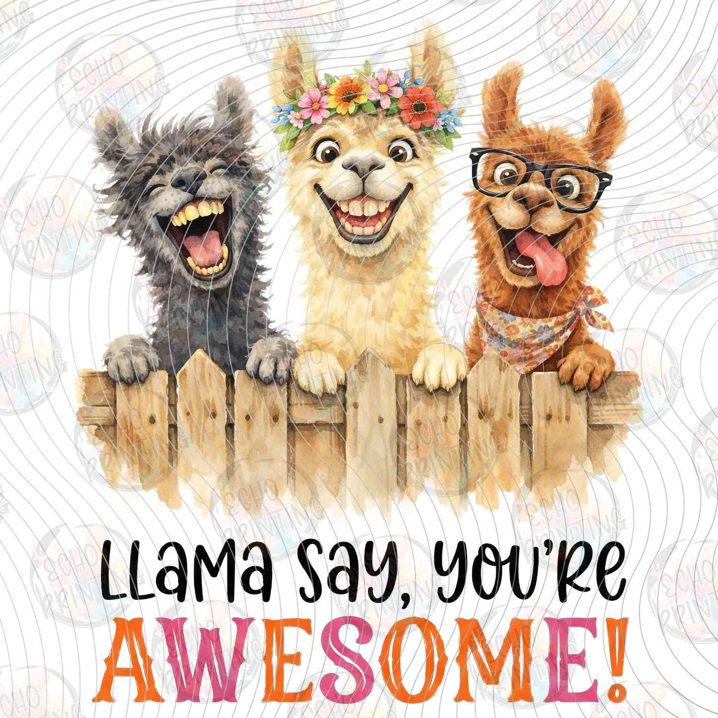 FSSG 809 - LLAMA SAY YOURE AWESOME LLAMAS