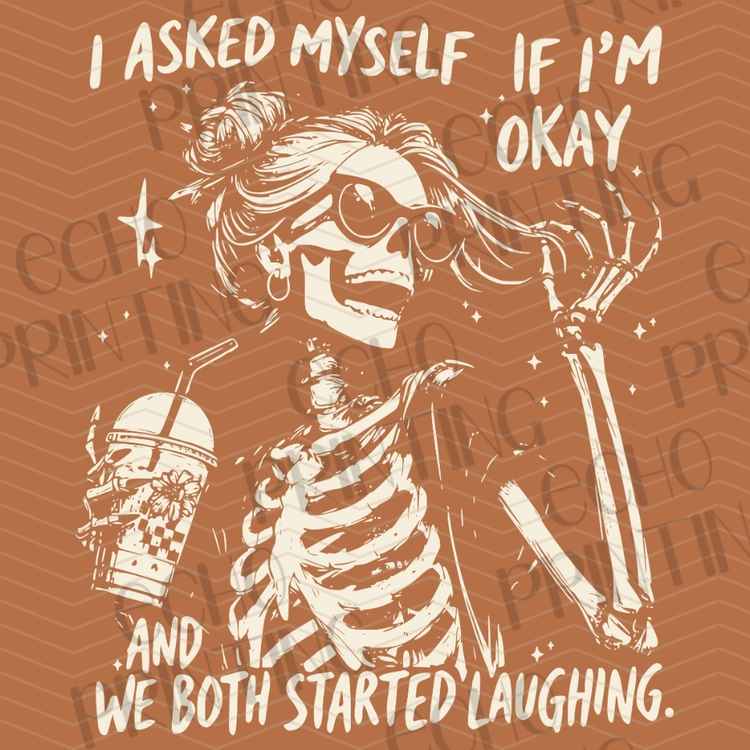 FSSG 946 - STARTED LAUGHING SKELETON QUOTE