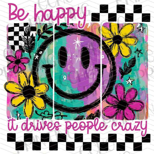 FSSG 963 - BE HAPPY SMILEY QUOTE