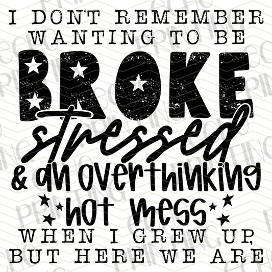FSSG 307 - BROKE STRESSED OVERTHINKING ADULTING