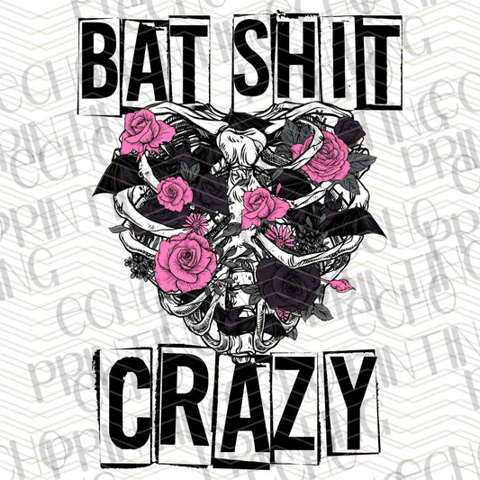 FSSG 328 - BAT SHIT CRAZY FLORAL SKULL