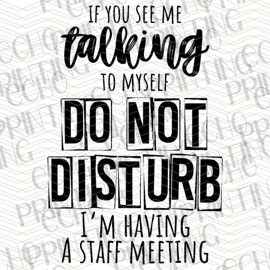 FSSG 373 - DONT DISTURB TALKING TO MYSELF STAFF MEETING