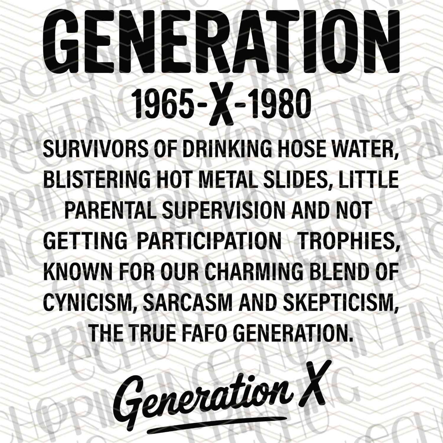 FSSG 386 - GENERATION X 1965 TO 1980 TEXT BLOCK