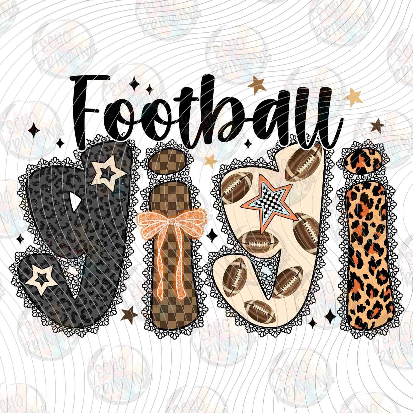 FTBG 248 - FOOTBALL MOM RETRO STYLE