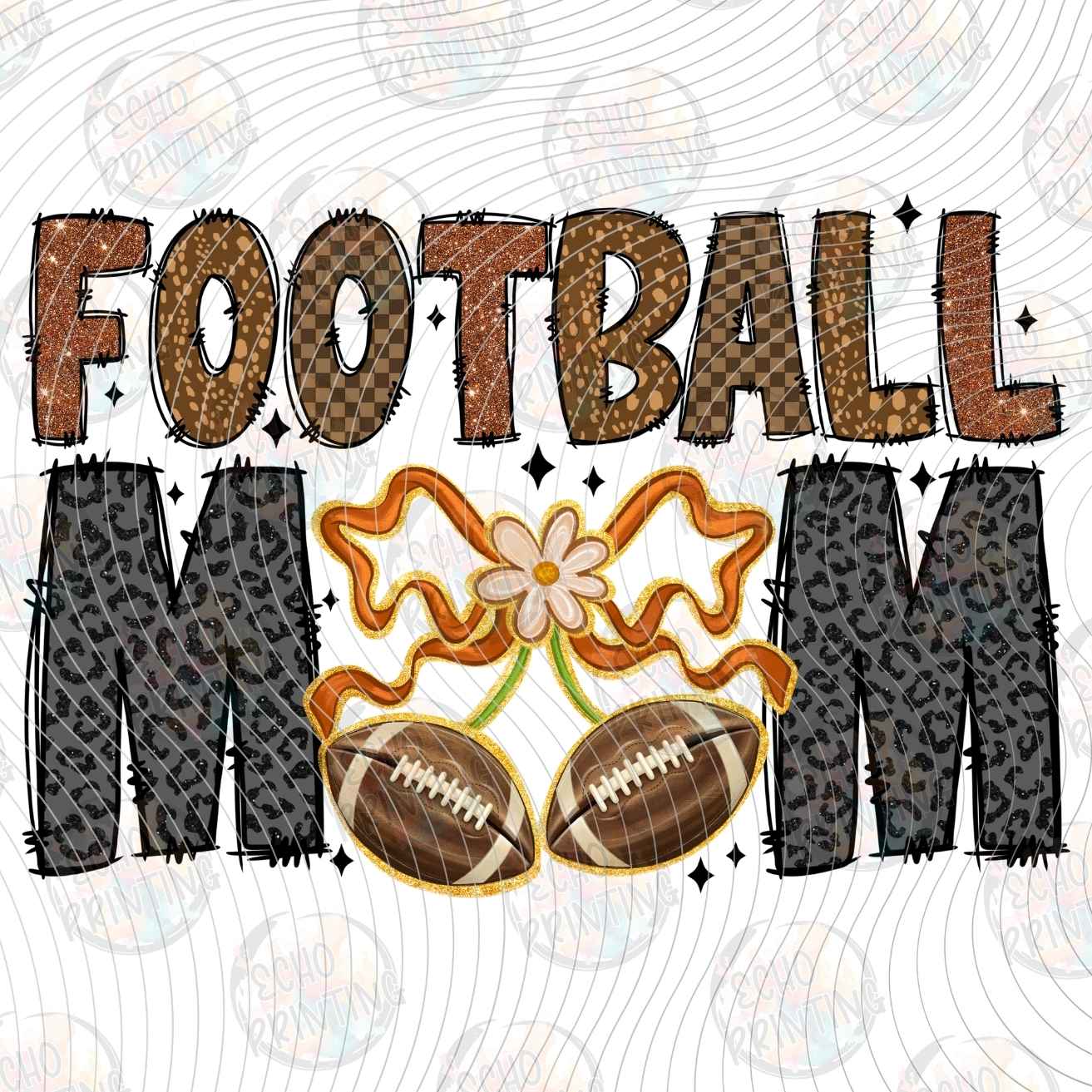 FTBG 253 - FOOTBALL MOM LETTERING