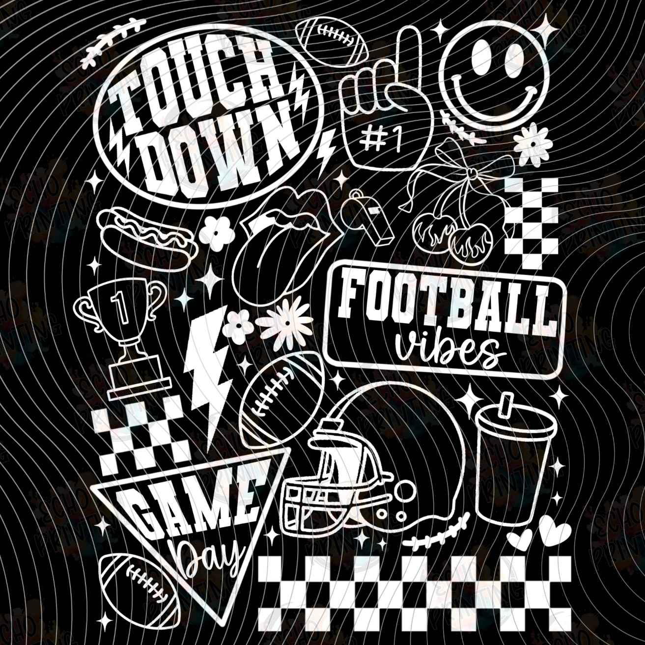FTBG 258 - TOUCHDOWN FOOTBALL COLLAGE